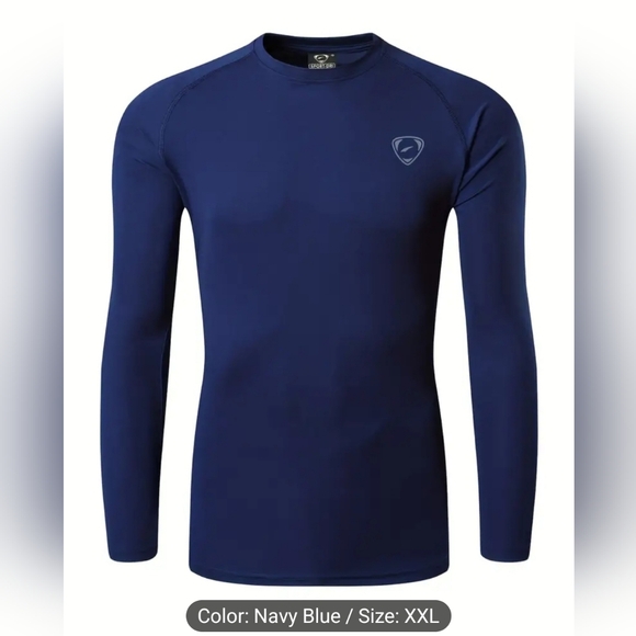Men's UPF 50+ Sun Protection Rash Guard, Quick Dry Mid Stretch Long Sleeves Rash - Picture 1 of 2